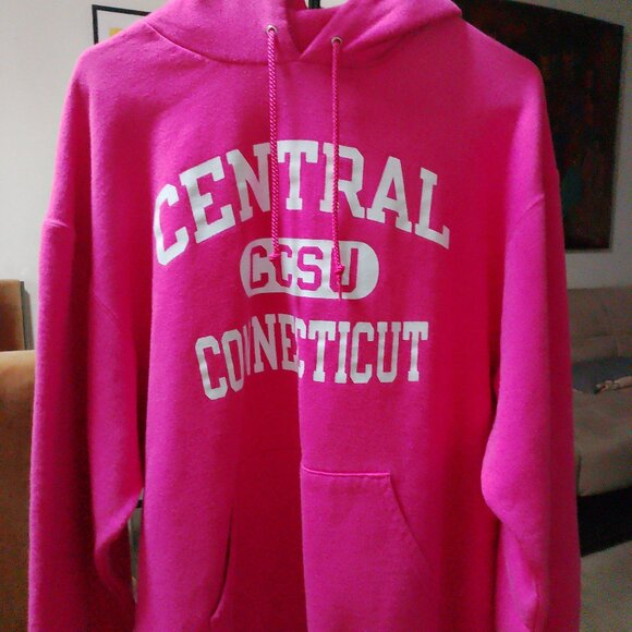 VIntage Pink Champion Hooded Sweatshirt - Picture 1 of 2